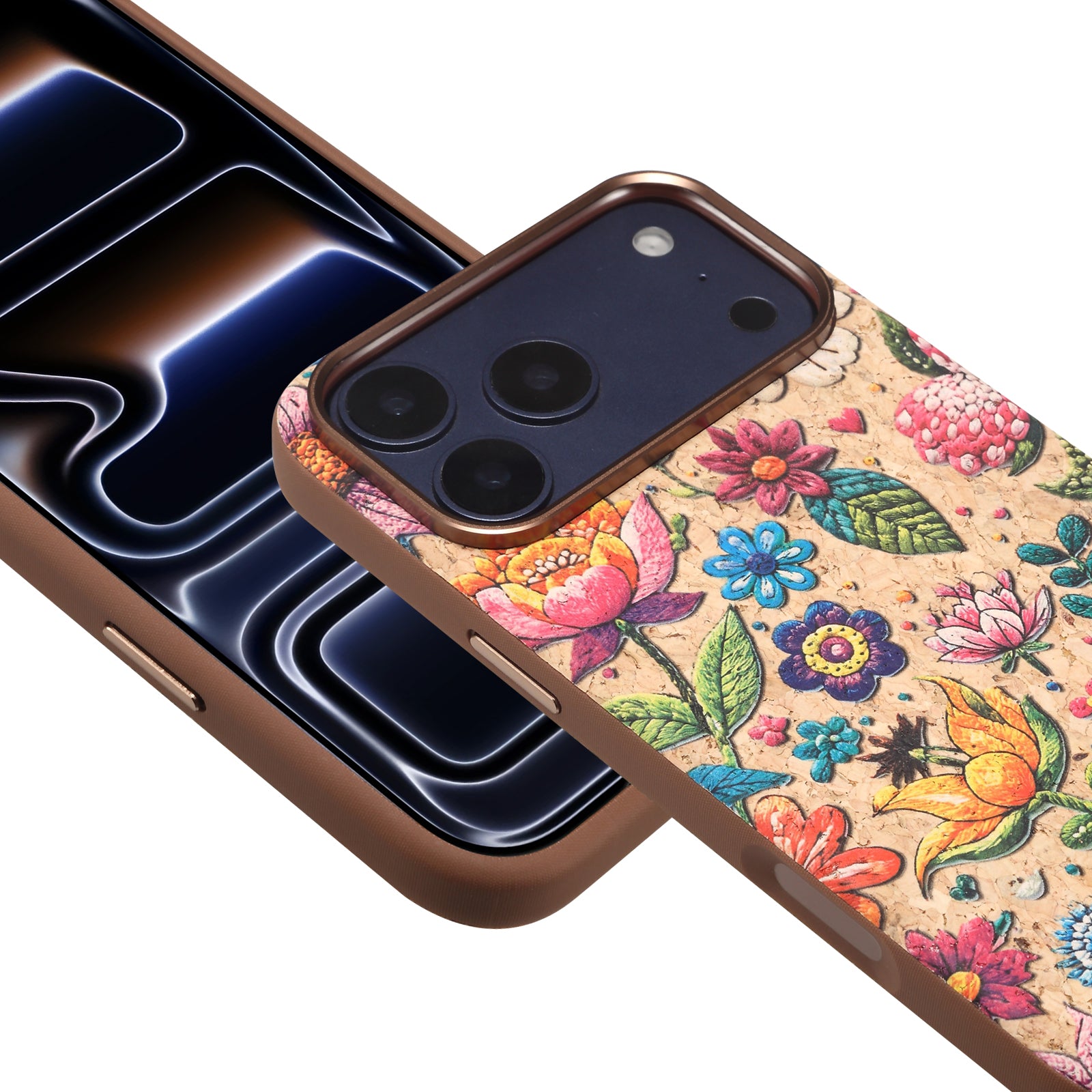 Thickened Protective Cork Magnetic Phone Case - Spring Meadow