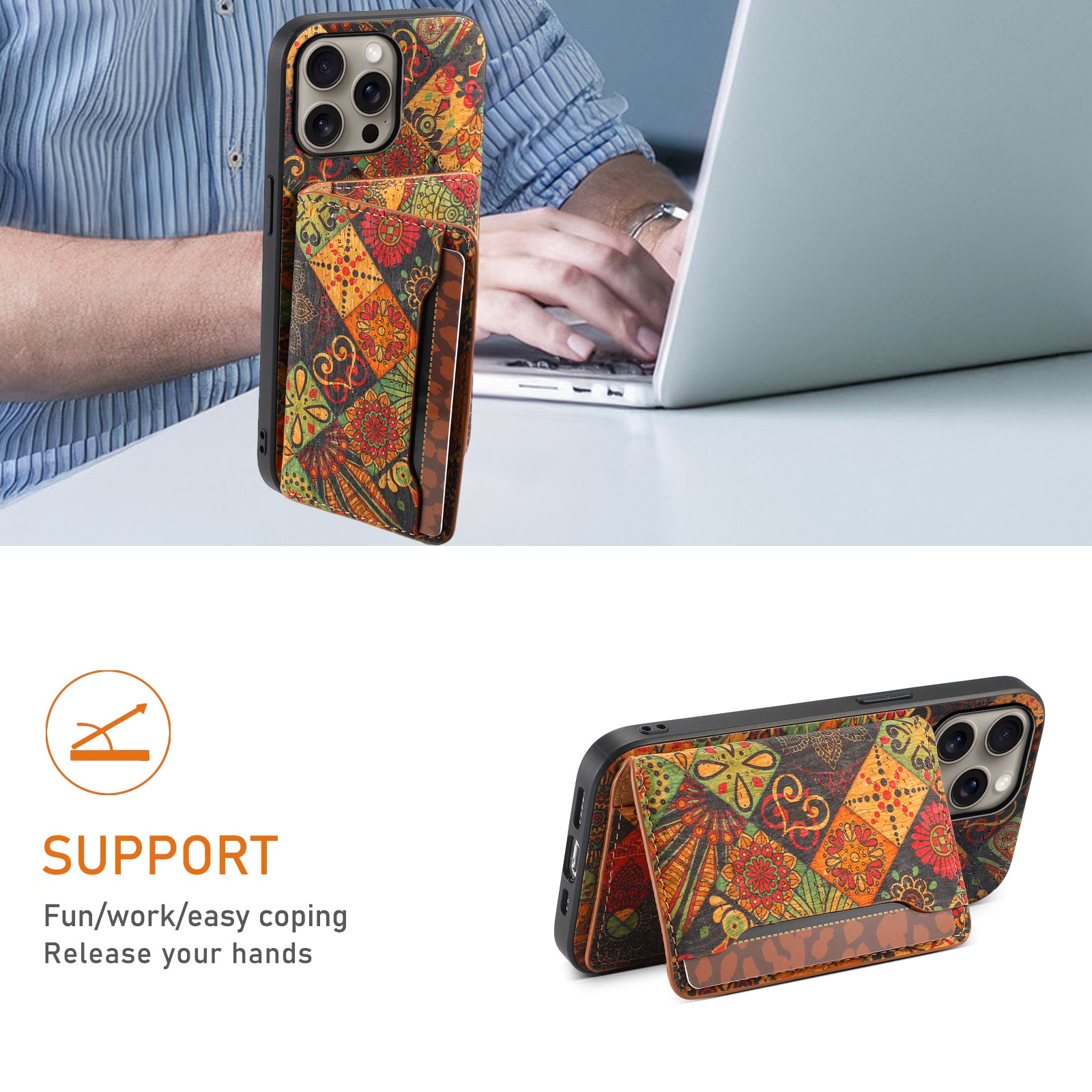 Wooden Phone Case For iPhone 16 - 7 Series (Yellow)