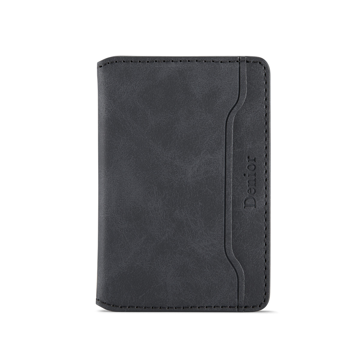 PU Leather Imitation 3-Slot Magnetic Foldable Card Holder