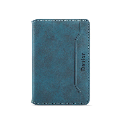 PU Leather Imitation 3-Slot Magnetic Foldable Card Holder