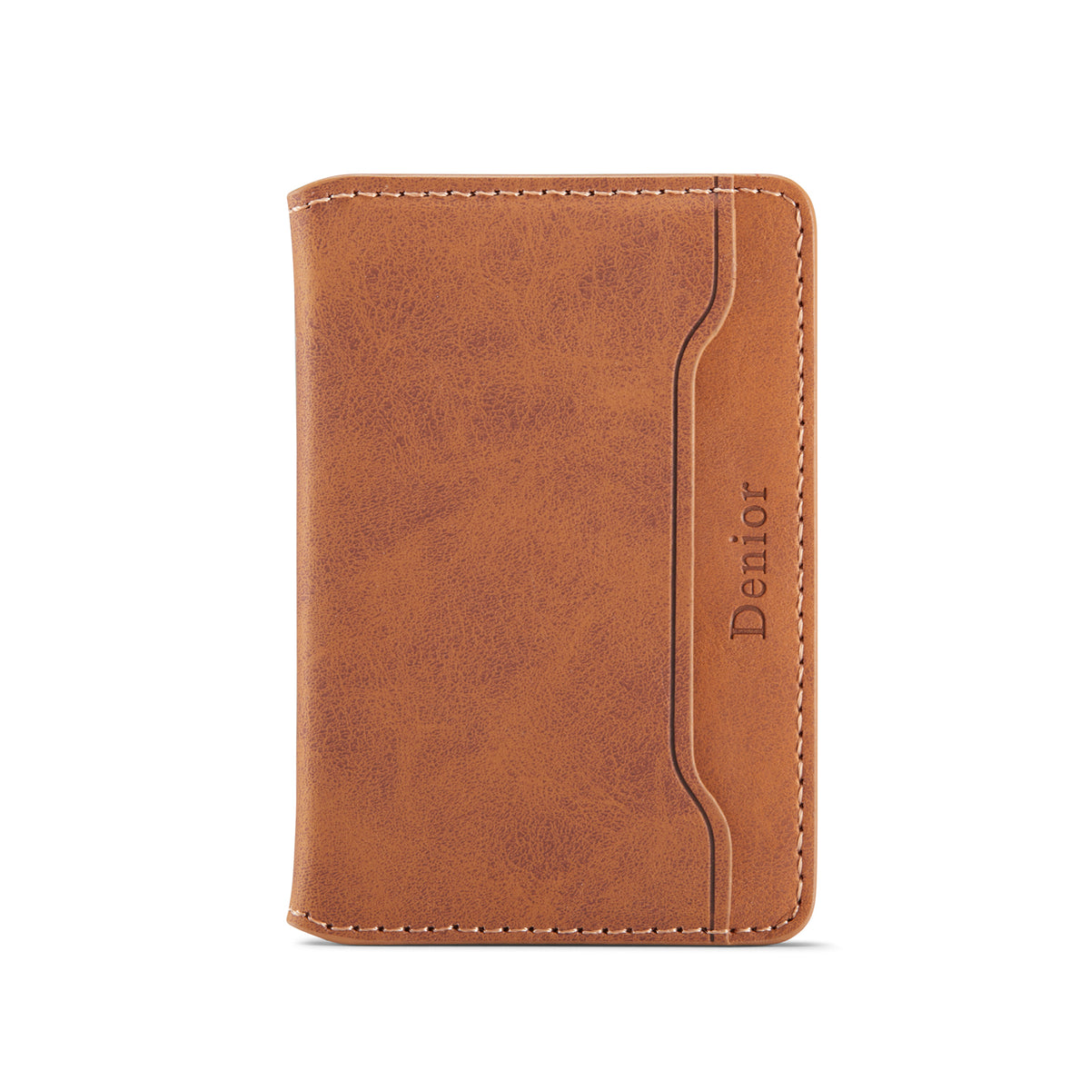 PU Leather Imitation 3-Slot Magnetic Foldable Card Holder
