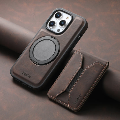 iPhone Series 2IN1 Magnetic Case & Card Bag（Brown）