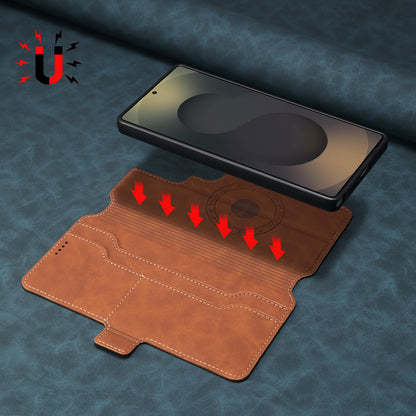 PU Retro Faux Leather Magnetic Wallet Phone Case (For Samsung)