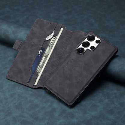 PU Retro Faux Leather Magnetic Wallet Phone Case (For Samsung)