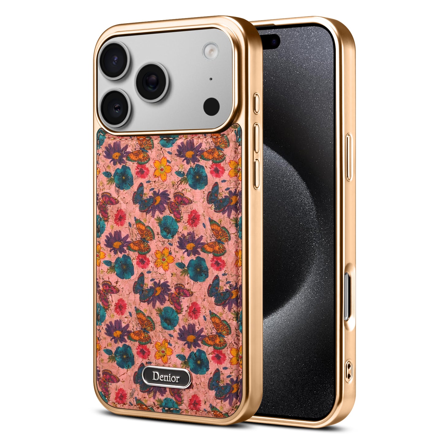 Butterfly Printed Magnetic Electroplated Phone Case