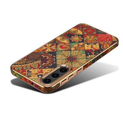 Cork Floral Electroplated Phone Case (For Samsung)
