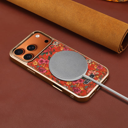 Butterfly Printed Magnetic Electroplated Phone Case