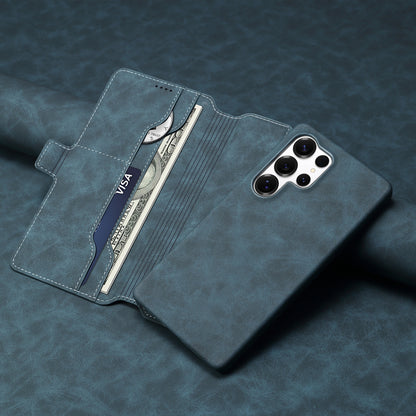 PU Retro Faux Leather Detachable Magnetic Wallet Stand Phone Case (For Samsung)