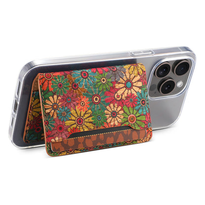 Glue Bifold Cork Card Holder - Floral