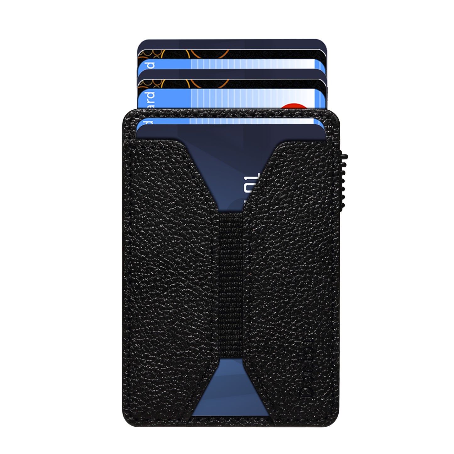 Elastic PU Leather Wallet - Lychee Pattern