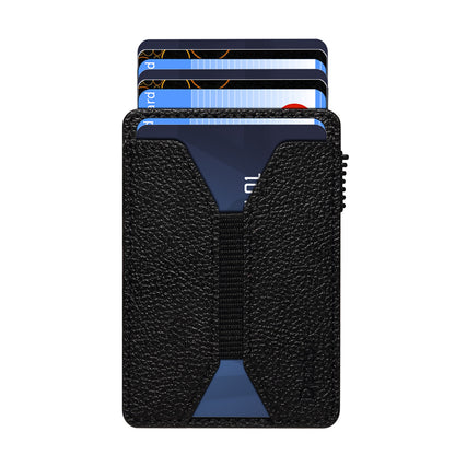 Elastic PU Leather Wallet - Lychee Pattern