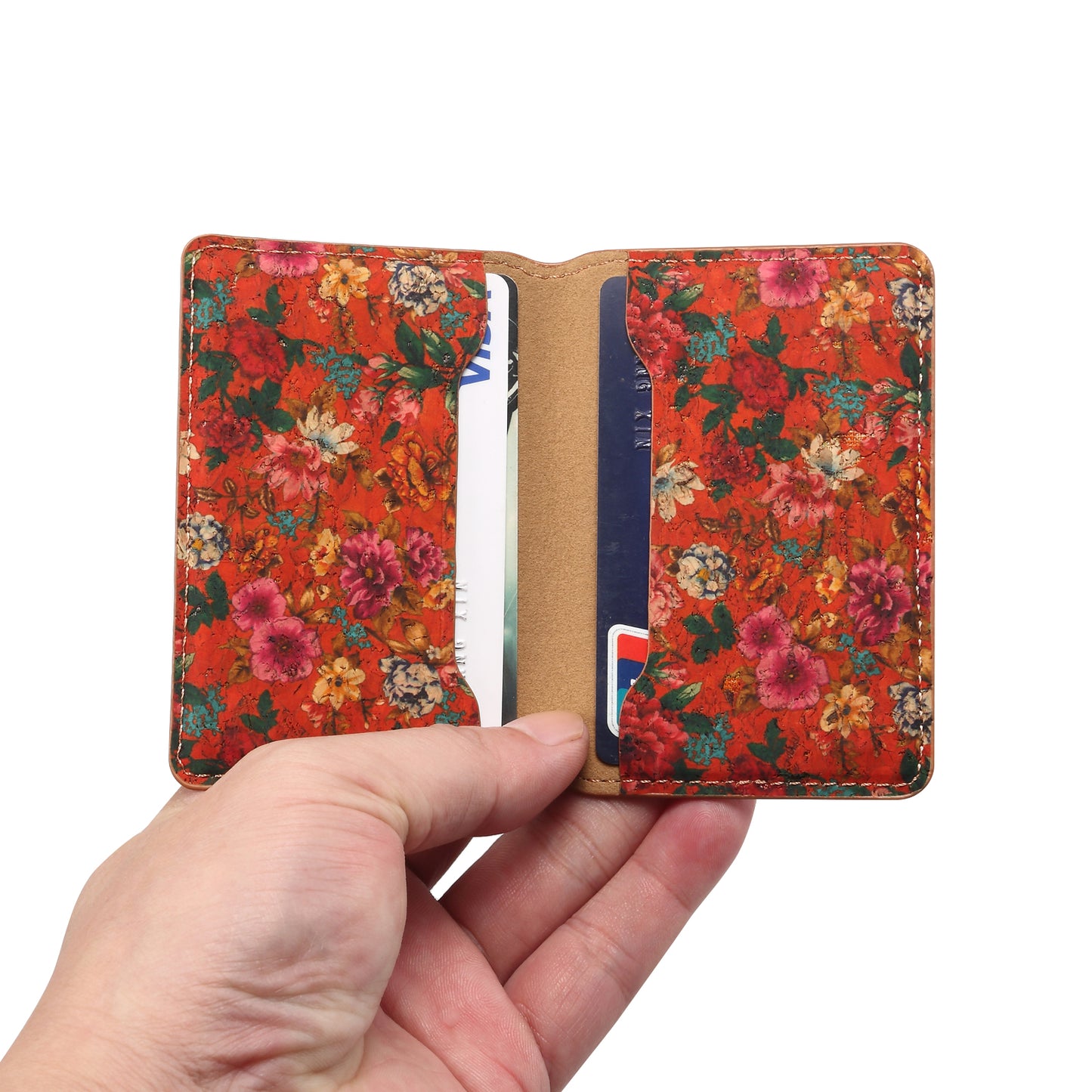 Cork Printed Magnetic Card Holder