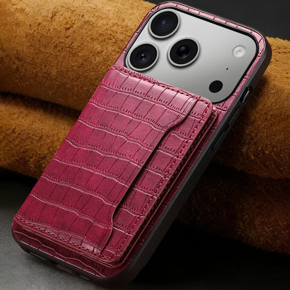 2-IN-1 PU Bag Case - Crocodile pattern