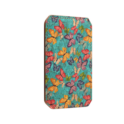 PU Faux Leather Lychee Texture Magnetic Card Holder