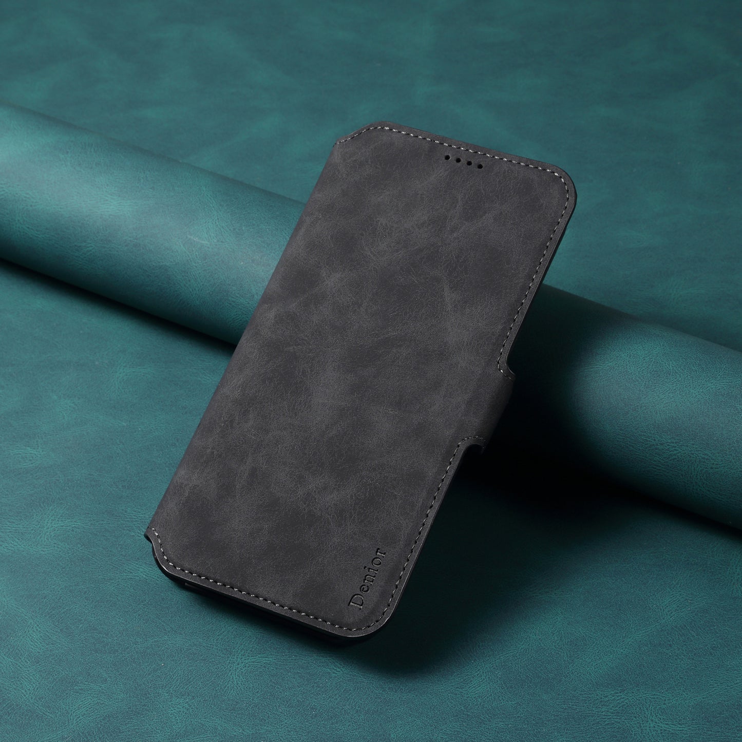 PC Retro Faux Leather Pattern Detachable Magnetic Wallet Phone Case