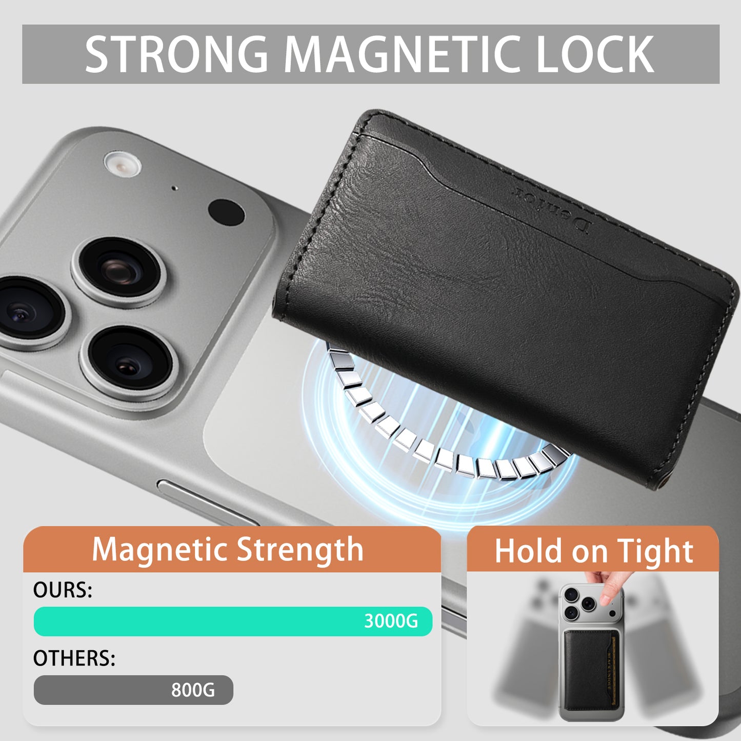 Bifold PU Leather Mag Wallet - Outer Slot