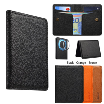 PU Leather 2-Slot Magsafe Foldable Card Holder Wallet