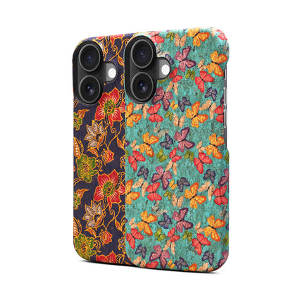 Floral Pattern Cork PC Phone Case