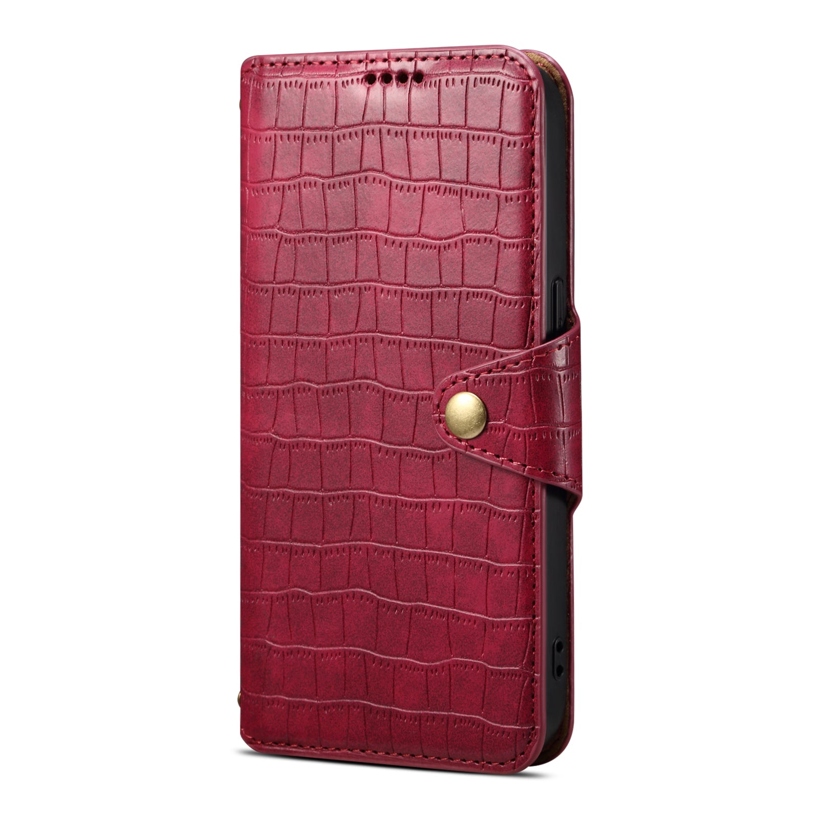 Crocodile PU Leather Samsung Cover Wallet Phone Case（Red）