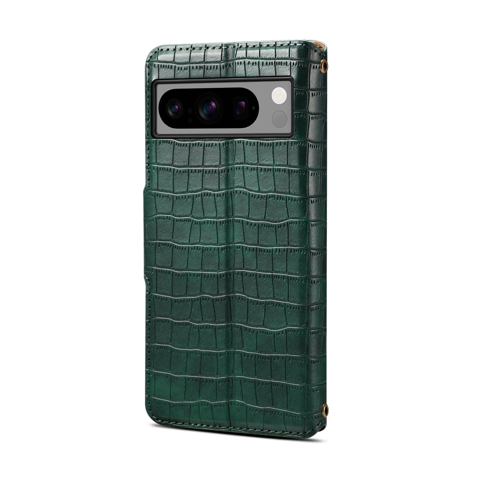 Crocodile PU Leather Google Cover Wallet Phone Case（Green）