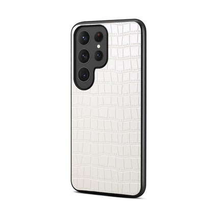 PU Faux Leather Crocodile Texture Phone Case Back Cover (For Samsung)