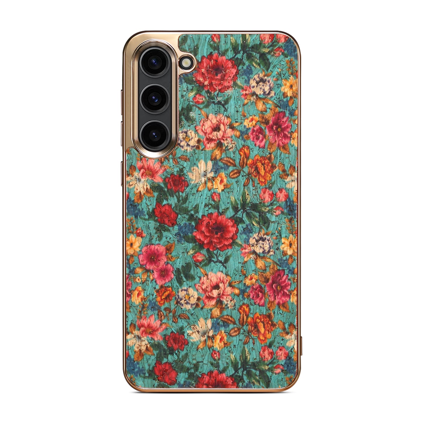 Cork Floral Electroplated Phone Case (For Samsung)