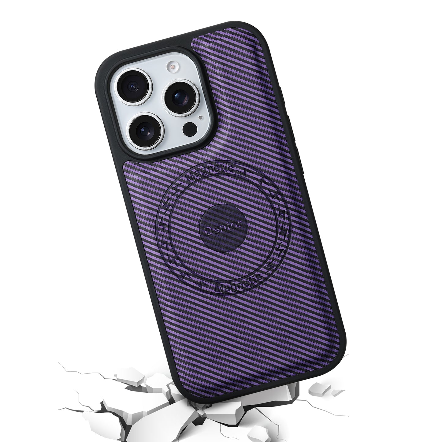PU Carbon Fiber Texture Magnetic Phone Case