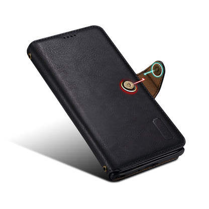 PU Faux Leather Texture Button Wallet Phone Case (For Samsung)