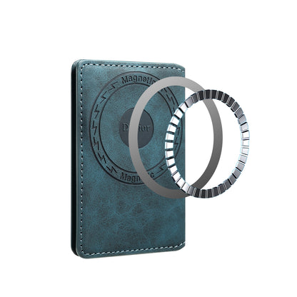 PU Faux Leather Vintage Pattern Side-Open Magnetic Card Holder