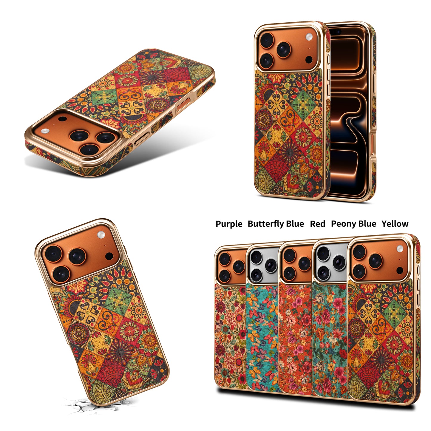 Floral Butterfly Electroplated Phone Case