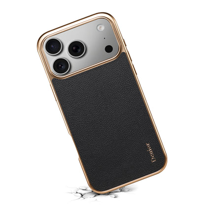 Luxury Car Style Genuine Leather Electroplated Phone Case