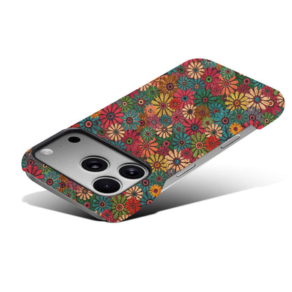 Floral Pattern Cork PC Phone Case
