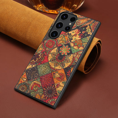 Cork Floral Phone Case Back Cover (For Samsung)