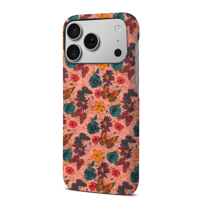 Floral Pattern Cork PC Phone Case