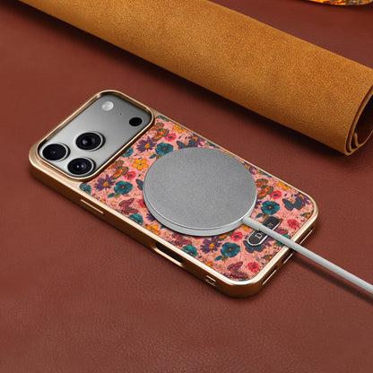 Butterfly Printed Magnetic Electroplated Phone Case