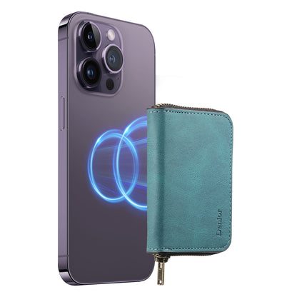 PU Skin-Feel Magnetic Zipper Card Holder