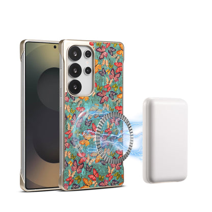 Cork Floral Borderless Magnetic Phone Case (For Samsung)