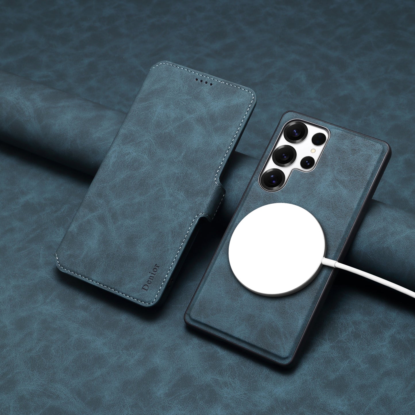 PU Retro Faux Leather Magnetic Wallet Phone Case (For Samsung)