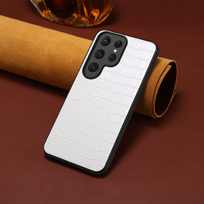 PU Faux Leather Crocodile Texture Phone Case Back Cover (For Samsung)