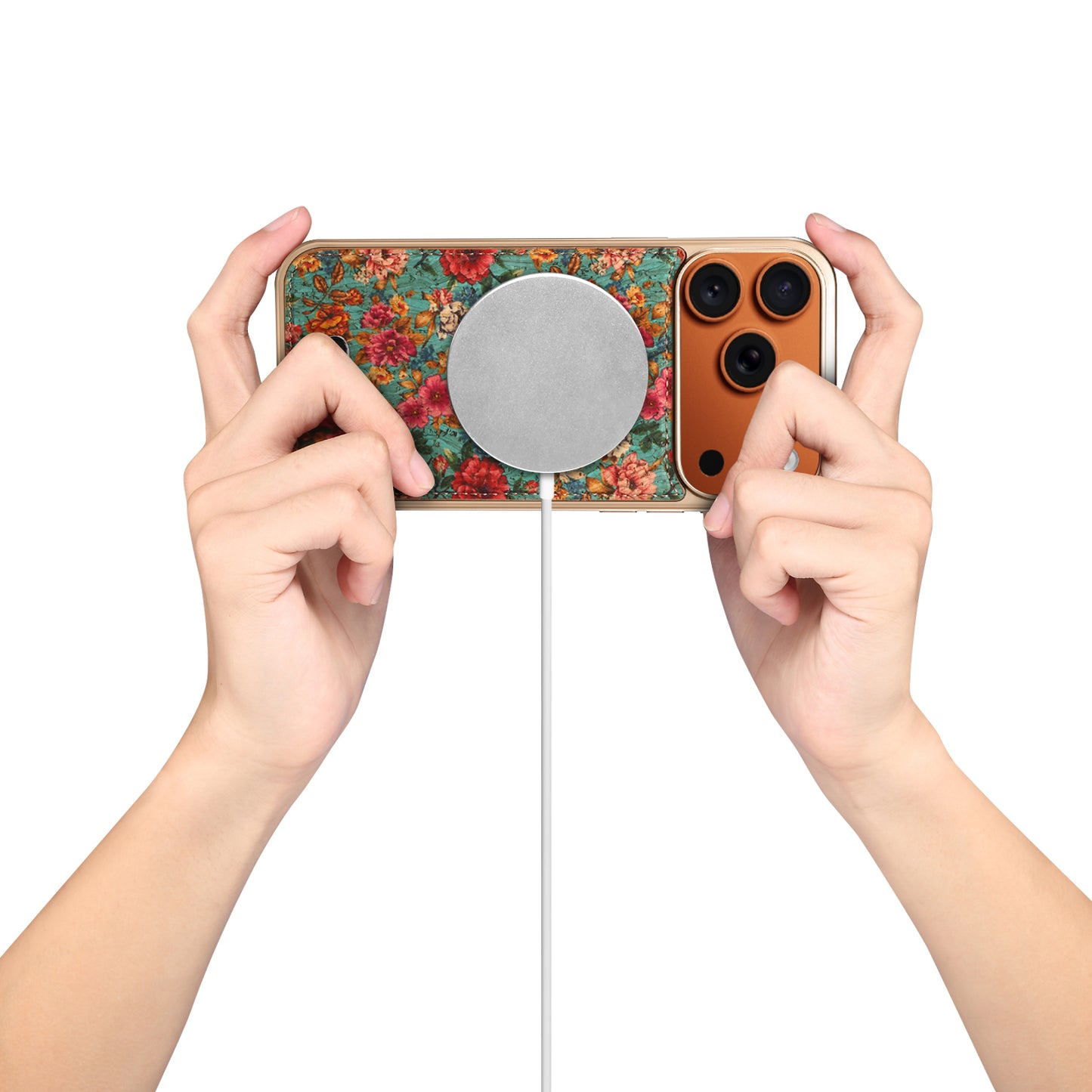 Butterfly Printed Magnetic Electroplated Phone Case