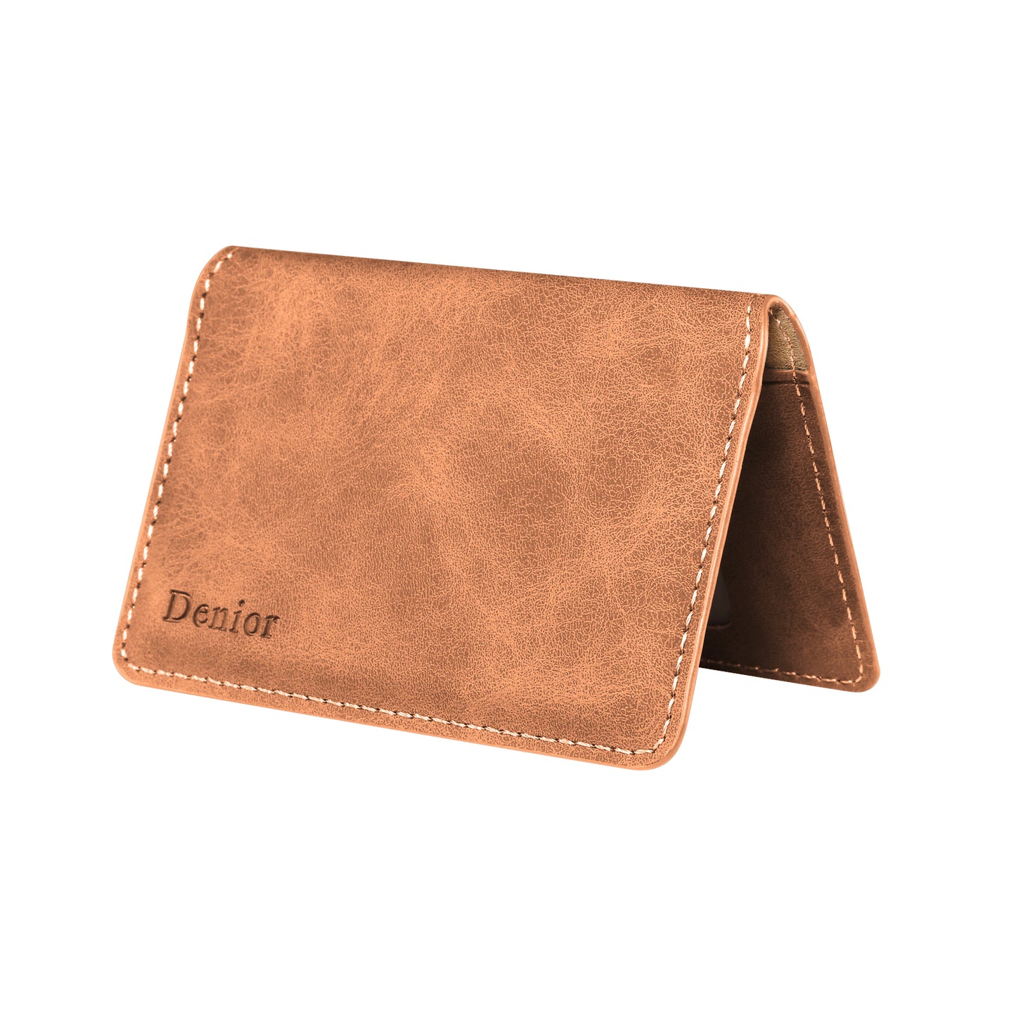 PU Faux Leather Vintage Pattern Side-Open Magnetic Card Holder