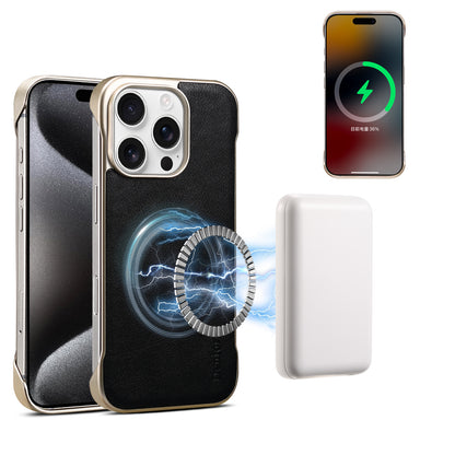 Genuine Leather Borderless Magnetic Phone Case