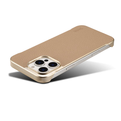 Genuine Leather Lychee Texture Magnetic Borderless Phone Case