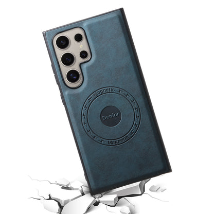 PU Retro Faux Leather Texture Magnetic Phone Case (For Samsung)