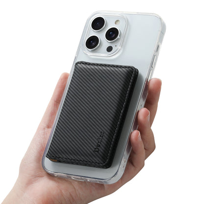 Bifold PU Leather Mag Wallet - Carbon Pattern