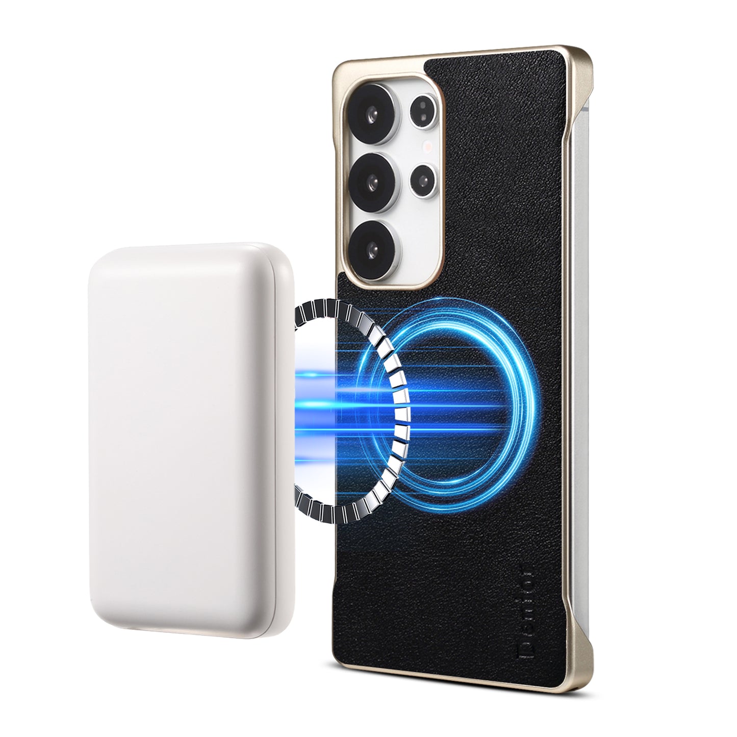 Genuine Leather Borderless Magnetic Phone Case (For Samsung)