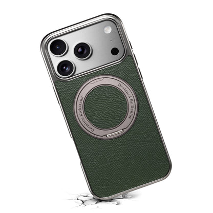 Genuine Leather Gear Electroplated Phone Case