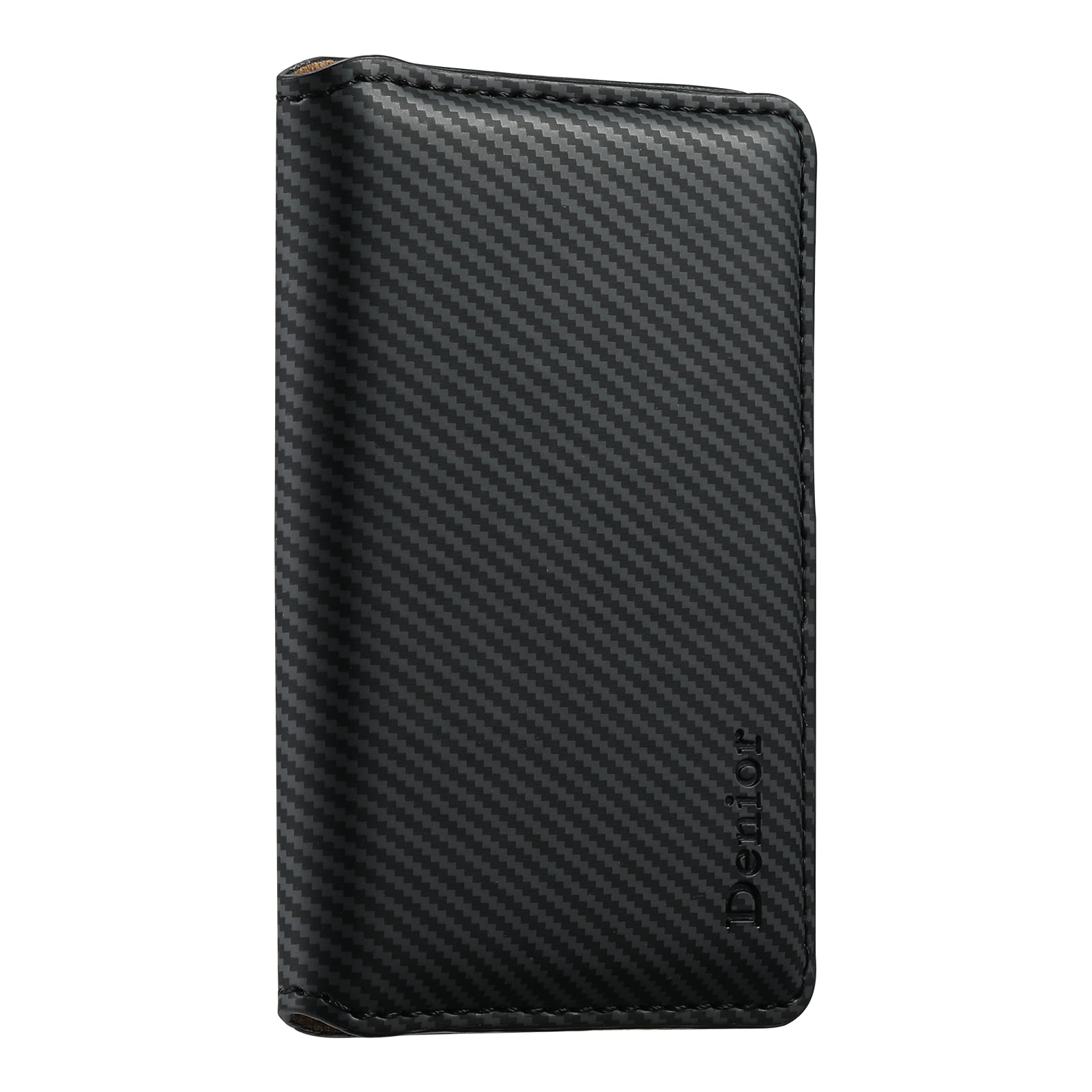 Bifold PU Leather Mag Wallet - Carbon Pattern