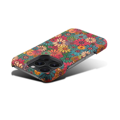 Floral Pattern Cork PC Phone Case