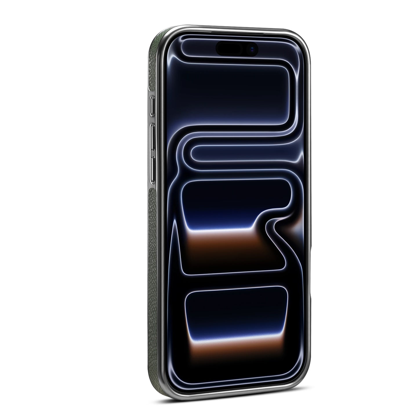 Genuine Leather Gear Electroplated Phone Case